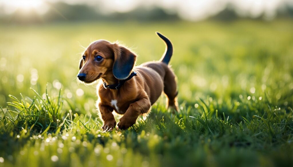 dachshund puppy playing on grass nightmare detective